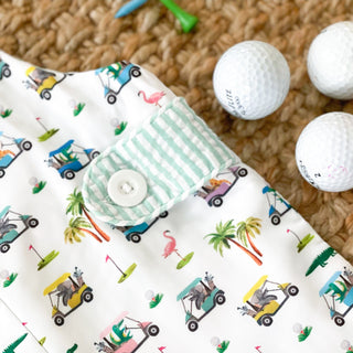 Reversible The Palms Golf Jon Jon Baby One-Pieces Seven Lantern Lane Size: 3M