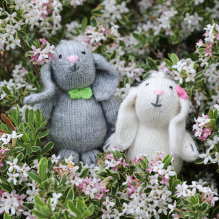 Bunny with Pastel Accessory Ornament - Set of 6 Knit Ornament Melange Collection