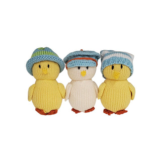 Chicks in Pastel Hats - Set of 3 Toy Melange Collection Color: Blue Hat Set