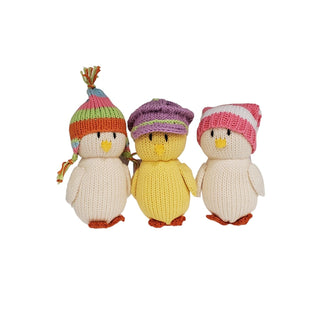 Chicks in Pastel Hats - Set of 3 Toy Melange Collection Color: Pink/Purple Hat Set