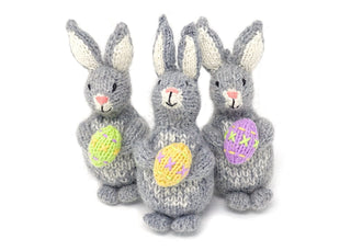 Bunny with Egg Ornament - Set of 3 Knit Ornament Melange Collection