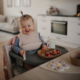 Silicone Baby BibSilicone BibMushieColor: Smiley Face