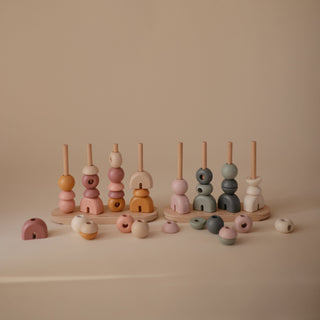 Wooden Multi Shape Stacker Wooden Multi Shape Stacker Mushie Color: Original