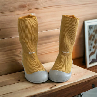 Toddler Sock Shoes with Rubber Soles | Fleece Winter Barefoot Shoes Gripper Sock Shoes ozznekshoes Size With Age: 6 - 12 Months Color: Black