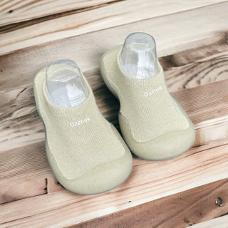 Organic Cotton Barefoot Sock Shoes for Babies & Toddlers – Clear Sole Gripper Sock Shoes ozznekshoes Size: 6 - 12 Months Color: Pink