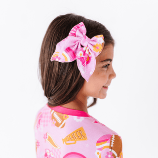 On Game Days We Wear Pink Clip Bow Clip Bow Kiki + Lulu One Size: One Size
