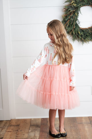 Pink Tree Tulle Dress Holiday Oopsie Daisy Size: 2