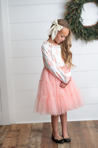 Pink Tree Tulle Dress Holiday Oopsie Daisy Size: 2