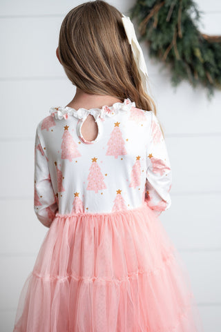 Pink Tree Tulle Dress Holiday Oopsie Daisy Size: 2