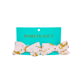 2PK Bamboo Bow Hair Clips - Ryleigh (Reindeer) Posh Peanut Size: One Size