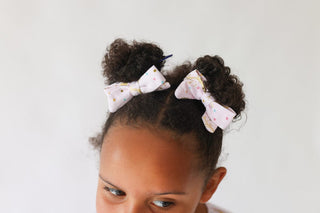2PK Bamboo Bow Hair Clips - Ryleigh (Reindeer) Posh Peanut Size: One Size