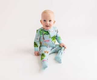 Boy's Bamboo Convertible Footie Romper - Brayden (Farm Animals) Baby & Toddler Sleepwear