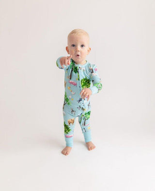 Boy's Bamboo Convertible Footie Romper - Brayden (Farm Animals) Baby & Toddler Sleepwear