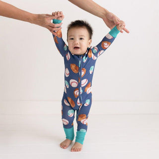 Boy's Bamboo Convertible Footie Romper - Homer (Baseball) Baby & Toddler Sleepwear