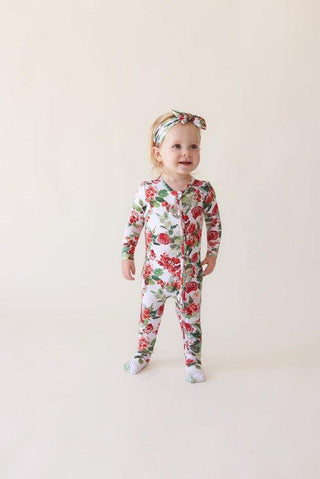 Bamboo Convertible Footie Romper - Beatrix (Floral) Baby & Toddler Sleepwear Posh Peanut Size: 3-6 Months