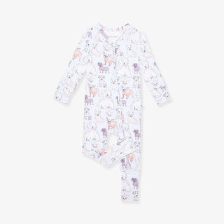 Bamboo Convertible Footie Romper - Gatsby (Dogs) Baby & Toddler Sleepwear Posh Peanut Size: 9-12 Months