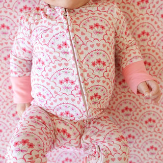Posh Peanut Bamboo Convertible Footie Romper - Janelle (Floral) | Baby Riddle