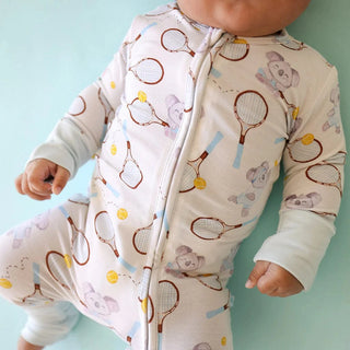 Posh Peanut Bamboo Convertible Footie Romper - Nicolas (Tennis) | Baby Riddle