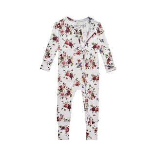 Bamboo Convertible Footie Romper - Philippa (Floral) Posh Peanut Size: 3-6 Months