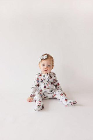 Bamboo Convertible Footie Romper - Philippa (Floral) Posh Peanut Size: 3-6 Months