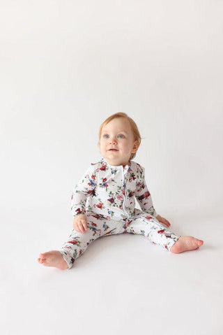 Bamboo Convertible Footie Romper - Philippa (Floral) Posh Peanut Size: 3-6 Months