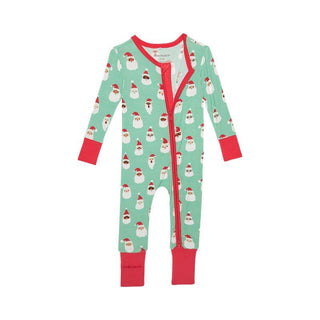 Bamboo Convertible Footie Romper - Santa Medley Posh Peanut Size: Newborn