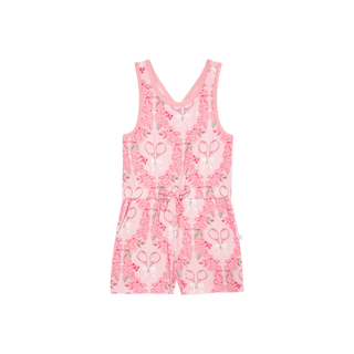 Posh Peanut Bamboo Criss-Cross Back Romper - Mirra (Tennis) | Baby Riddle