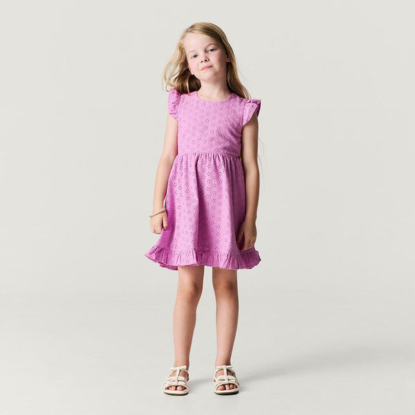 Posh Peanut Eyelet Tie-Back Dress