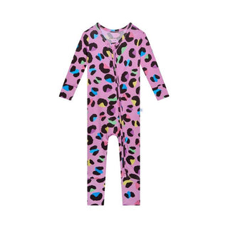 Girl's Bamboo Convertible Footie Romper - Electric Leopard Baby & Toddler Sleepwear