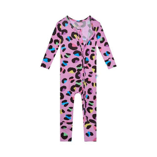 Girl's Bamboo Convertible Footie Romper - Electric Leopard Baby & Toddler Sleepwear
