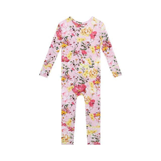 Girl's Bamboo Convertible Footie Romper - Gaia (Floral) Baby & Toddler Sleepwear