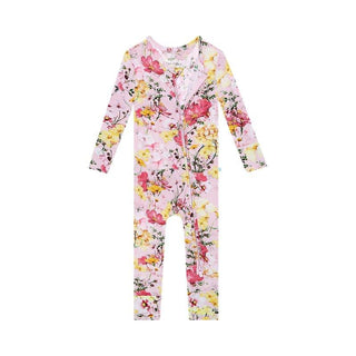 Girl's Bamboo Convertible Footie Romper - Gaia (Floral) Baby & Toddler Sleepwear
