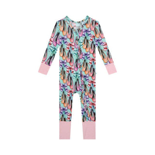 Girl's Bamboo Convertible Footie Romper - Irina (Ballet Shoes) Baby & Toddler Sleepwear