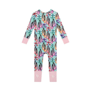Girl's Bamboo Convertible Footie Romper - Irina (Ballet Shoes) Baby & Toddler Sleepwear