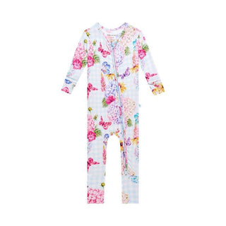 Girl's Bamboo Convertible Footie Romper - Nicolette (Floral) Baby & Toddler Sleepwear