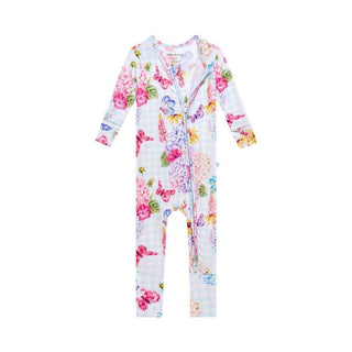 Girl's Bamboo Convertible Footie Romper - Nicolette (Floral) Baby & Toddler Sleepwear