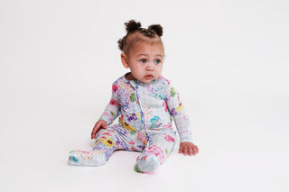 Girl's Bamboo Convertible Footie Romper - Nicolette (Floral) Baby & Toddler Sleepwear