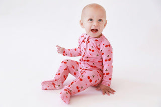 Girl's Bamboo Convertible Footie Romper - Very Cherry Baby & Toddler Sleepwear