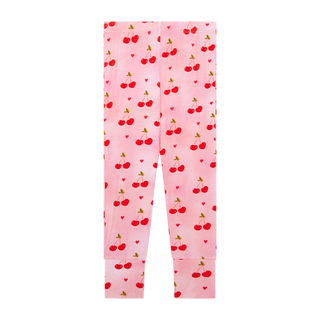 Posh Peanut Girl's Long Sleeve Pajama Set - Very Cherry