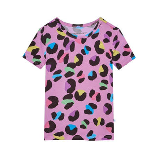 Girl's Bamboo Short Sleeve Pajama Set - Electric Leopard Baby & Toddler Sleepwear