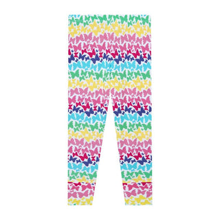 Girl's Bamboo Short Sleeve Pajama Set - Rainbow Butterfly Baby & Toddler Sleepwear