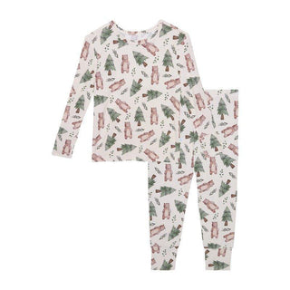 Bamboo Long Sleeve Pajama Set - Beary (Bears) Posh Peanut Size: 6-12 Months