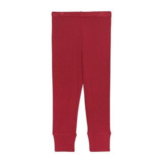 Bamboo Long Sleeve Pajama Set - Crimson Waffle Posh Peanut Size: 12-18 Months