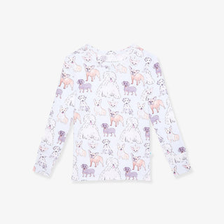 Bamboo Long Sleeve Pajama Set - Gatsby (Dogs) Baby & Toddler Sleepwear Posh Peanut Size: 2T