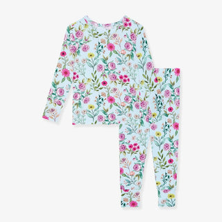Bamboo Long Sleeve Pajama Set - Tasha (Floral) Posh Peanut Size: 2T