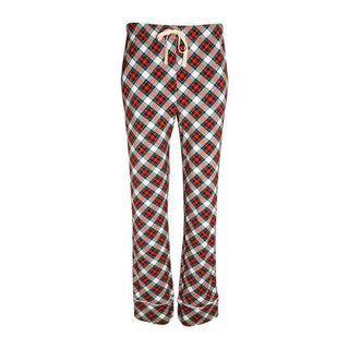 Bamboo Long Sleeve Top & Relaxed Long Pajama Pants Set - Marqui (Plaid) Pajamas Posh Peanut Size: S