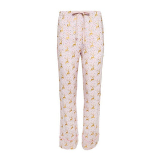 Bamboo Long Sleeve Top & Relaxed Long Pajama Pants Set - Ryleigh (Reindeer) Pajamas Posh Peanut Size: XS