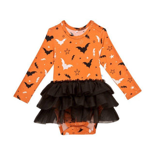 Bamboo Long Sleeve Tulle Skirt Bodysuit - Hendrix (Bats) Baby One-Pieces