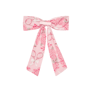 Posh Peanut Bamboo Luxe Bow Hair Clip - Mirra (Tennis) | Baby Riddle