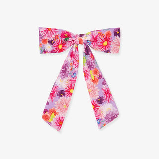 Posh Peanut Bamboo Luxe Bow Hair Clip - Zinnia (Floral) | Baby Riddle